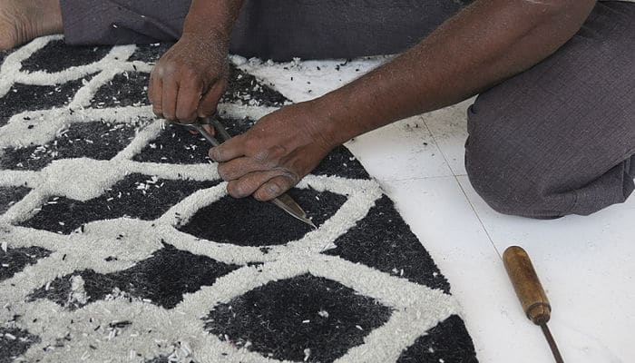 Mano-tufting en la elaboración de alfombras