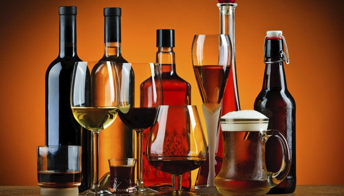 Variedad de bebidas alcohólicas sin gluten 