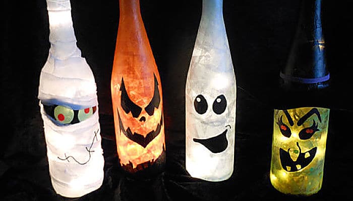 Botellas de cristal de halloween 