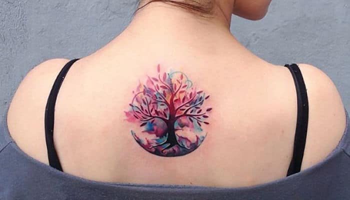 Tatuajes de arbol de la vida en la espalda