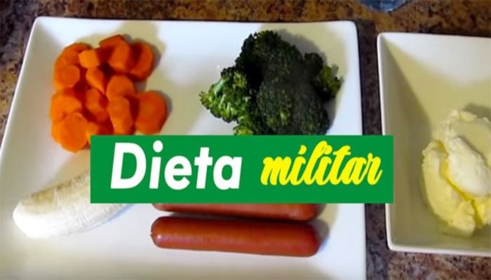 menu de la dieta militar