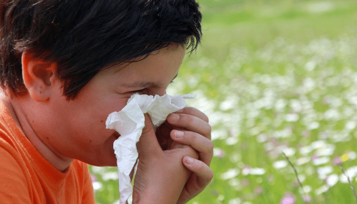 Alergia de un niño 