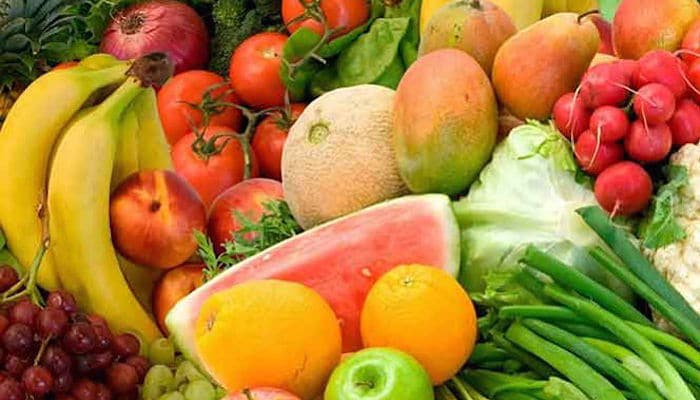 Frutas y verduras para la dieta de 2000 calorías 