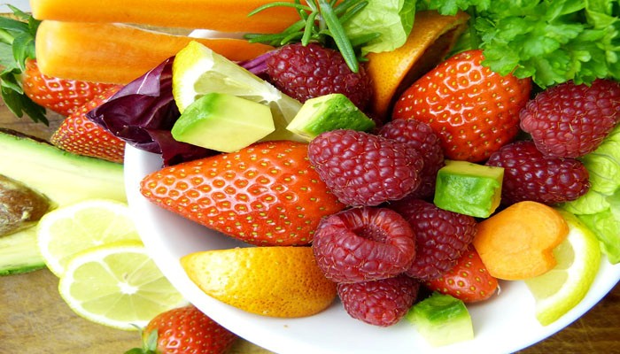 Receta con frutas y verduras
