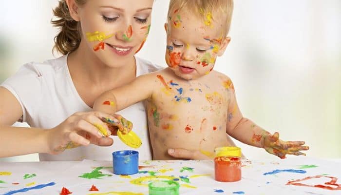 como pintar con acrílicos los niños 