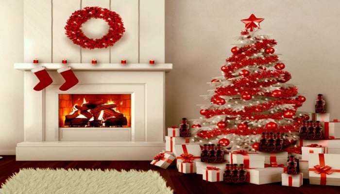 la navidad y el decorado de las casas